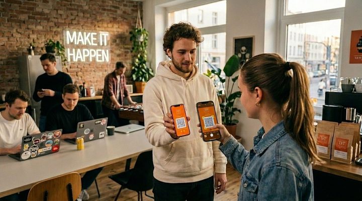 Visitenkarte im Coworking-Space